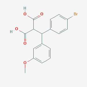 [(4-Bromophenyl)(3-methoxyphenyl)methyl]propanedioic acid