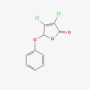 molecular formula C10H6Cl2O3 B12605802 2(5H)-Furanone, 3,4-dichloro-5-phenoxy- CAS No. 647832-01-7