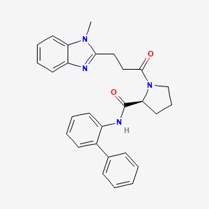 2-Pyrrolidinecarboxamide,N-[1,1'-biphenyl]-2-yl-1-[3-(1-methyl-1H-benzimidazol-2-yl)-1-oxopropyl]-,(2S)-