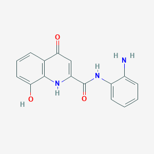 molecular formula C16H13N3O3 B12605832 N-(2-Aminophenyl)-8-hydroxy-4-oxo-1,4-dihydroquinoline-2-carboxamide CAS No. 648896-18-8