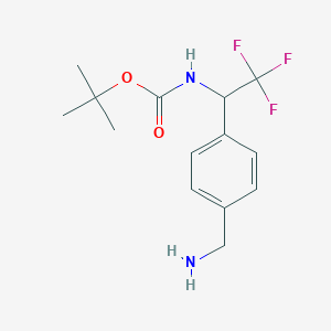 [1-(4-Aminomethyl-phenyl)-2,2,2-trifluoro-ethyl]-carbamic acid tert-butyl ester