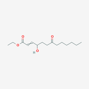 Ethyl 4-hydroxy-7-oxotridec-2-enoate