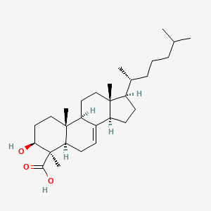 molecular formula C29H48O3 B1260591 3beta-Hydroxy-4alpha-methyl-5alpha-cholest-7-ene-4beta-carboxylic acid 