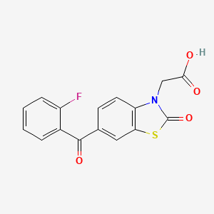 molecular formula C16H10FNO4S B12605921 3(2H)-Benzothiazoleacetic acid, 6-(2-fluorobenzoyl)-2-oxo- CAS No. 648410-51-9