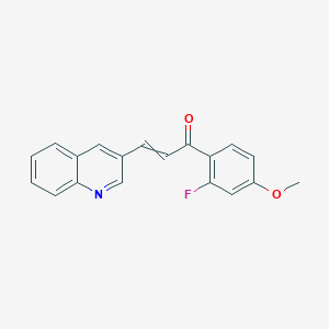 molecular formula C19H14FNO2 B12605944 1-(2-Fluoro-4-methoxyphenyl)-3-(quinolin-3-yl)prop-2-en-1-one CAS No. 914384-06-8