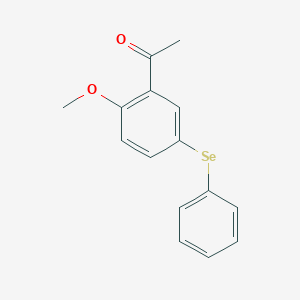 molecular formula C15H14O2Se B12605983 Ethanone, 1-[2-methoxy-5-(phenylseleno)phenyl]- CAS No. 646472-71-1