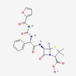 potassium;(2S,5R,6R)-6-[[(2S)-2-(furan-2-carbonylcarbamoylamino)-2-phenylacetyl]amino]-3,3-dimethyl-7-oxo-4-thia-1-azabicyclo[3.2.0]heptane-2-carboxylate