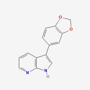 molecular formula C14H10N2O2 B12606027 3-(2H-1,3-Benzodioxol-5-yl)-1H-pyrrolo[2,3-b]pyridine CAS No. 880770-86-5