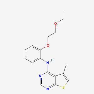 molecular formula C17H19N3O2S B12606041 N-[2-(2-Ethoxyethoxy)phenyl]-5-methylthieno[2,3-D]pyrimidin-4-amine CAS No. 917907-08-5