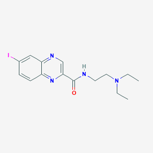 molecular formula C15H19IN4O B1260605 N-(2-diethylaminoethyl)-6-iodoquinoxaline-2-carboxamide 
