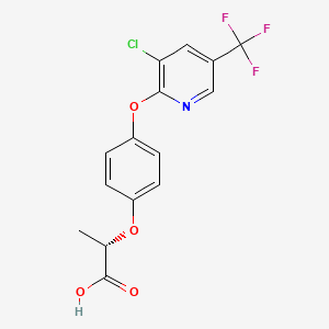 molecular formula C15H11ClF3NO4 B1260610 (-)-Haloxyfop CAS No. 95977-27-8