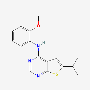 N-(2-Methoxyphenyl)-6-(propan-2-yl)thieno[2,3-d]pyrimidin-4-amine