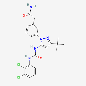 2-[3-(3-tert-butyl-5-{[(2,3-dichlorophenyl)carbamoyl]imino}-2,5-dihydro-1H-pyrazol-1-yl)phenyl]acetamide