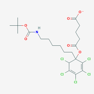 5-[(1-{6-[(tert-Butoxycarbonyl)amino]hexyl}-2,3,4,5,6-pentachlorocyclohexa-2,4-dien-1-yl)oxy]-5-oxopentanoate