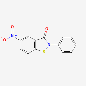 molecular formula C13H8N2O3S B1260628 5-硝基-2-苯基-1,2-苯并噻唑-3-酮 