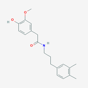 molecular formula C20H25NO3 B1260633 N-[3-(3,4-dimethylphenyl)propyl]-2-(4-hydroxy-3-methoxyphenyl)acetamide 