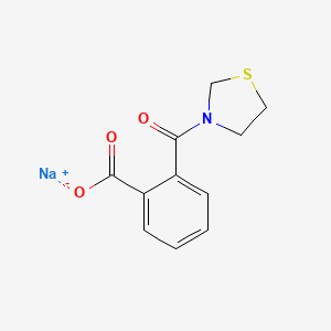 molecular formula C11H10NNaO3S B1260642 Benzoic acid, 2-(3-thiazolidinylcarbonyl)-, sodium salt CAS No. 84210-62-8