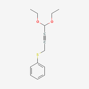 Benzene, [(4,4-diethoxy-2-butynyl)thio]-