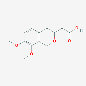 (7,8-Dimethoxy-3,4-dihydro-1H-2-benzopyran-3-yl)acetic acid