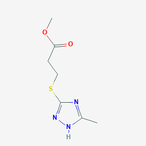 Methyl 3-[(5-methyl-1H-1,2,4-triazol-3-yl)sulfanyl]propanoate