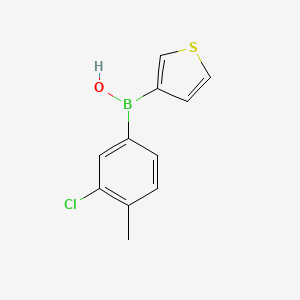 (3-Chloro-4-methylphenyl)thiophen-3-ylborinic acid