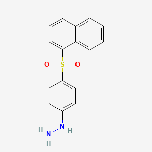 molecular formula C16H14N2O2S B12606526 [4-(Naphthalene-1-sulfonyl)phenyl]hydrazine CAS No. 881210-46-4