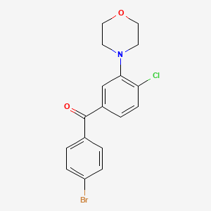 (4-Bromophenyl)[4-chloro-3-(morpholin-4-yl)phenyl]methanone