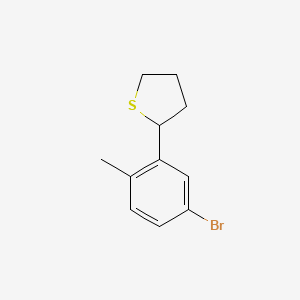 molecular formula C11H13BrS B12606571 2-(5-Bromo-2-methylphenyl)thiolane CAS No. 647843-20-7