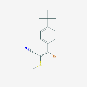 3-Bromo-3-(4-tert-butylphenyl)-2-(ethylsulfanyl)prop-2-enenitrile