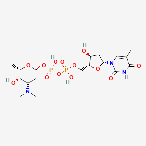 molecular formula C18H31N3O13P2 B1260662 dTDP-L-rhodosamine 