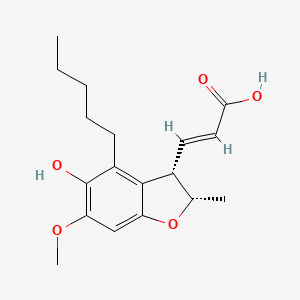molecular formula C18H24O5 B1260671 棒状菌素 