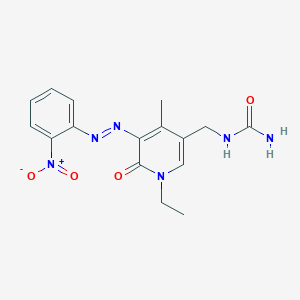 N-({1-Ethyl-4-methyl-5-[(E)-(2-nitrophenyl)diazenyl]-6-oxo-1,6-dihydropyridin-3-yl}methyl)urea