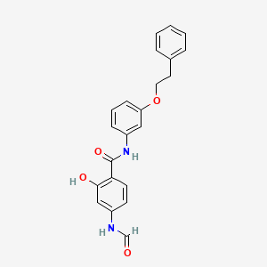 4-Formamido-2-hydroxy-N-[3-(2-phenylethoxy)phenyl]benzamide