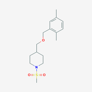 4-{[(2,5-Dimethylphenyl)methoxy]methyl}-1-(methanesulfonyl)piperidine