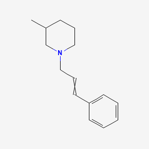 molecular formula C15H21N B12606799 3-Methyl-1-(3-phenylprop-2-en-1-yl)piperidine CAS No. 646450-05-7