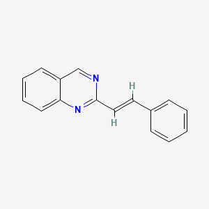 molecular formula C16H12N2 B1260680 Styrylquinazoline 