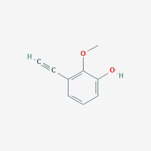 molecular formula C9H8O2 B12606811 3-Ethynyl-2-methoxyphenol CAS No. 871940-23-7