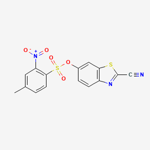 2-Cyano-1,3-benzothiazol-6-yl 4-methyl-2-nitrobenzene-1-sulfonate