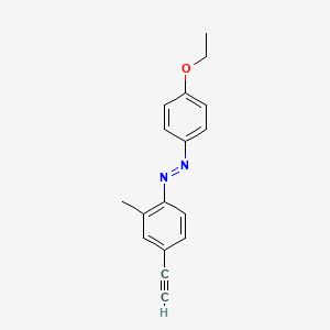 molecular formula C17H16N2O B12606832 (E)-1-(4-Ethoxyphenyl)-2-(4-ethynyl-2-methylphenyl)diazene CAS No. 918150-52-4