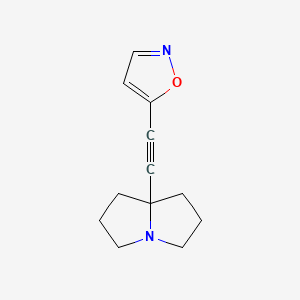 1H-Pyrrolizine, hexahydro-7a-(5-isoxazolylethynyl)-