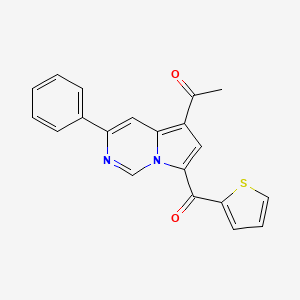 1-[3-Phenyl-7-(thiophene-2-carbonyl)pyrrolo[1,2-c]pyrimidin-5-yl]ethan-1-one