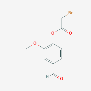 Acetic acid, bromo-, 4-formyl-2-methoxyphenyl ester