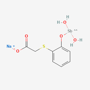 molecular formula C8H10NaO5SS B1260691 Sodium ((2-stibonophenyl)thio)acetate CAS No. 36524-24-0