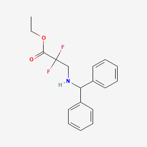 Propanoic acid, 3-[(diphenylmethyl)amino]-2,2-difluoro-, ethyl ester