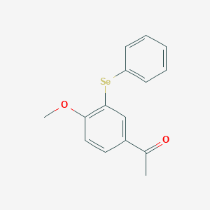 1-[4-Methoxy-3-(phenylselanyl)phenyl]ethan-1-one