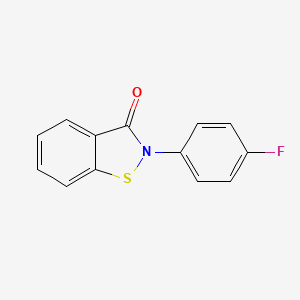 molecular formula C13H8FNOS B1260702 2-(4-Fluorophenyl)-1,2-benzothiazol-3-one 