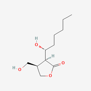 (3S,4R)-3-[(1R)-1-hydroxyhexyl]-4-(hydroxymethyl)oxolan-2-one