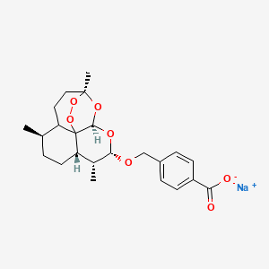 molecular formula C23H29NaO7 B1260708 Sodium beta-artelinate CAS No. 126575-30-2