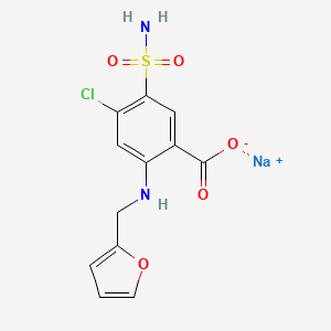 molecular formula C12H10ClN2NaO5S B1260709 Sodium furosemide CAS No. 41733-55-5