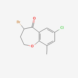 4-Bromo-7-chloro-9-methyl-3,4-dihydro-2H-benzo[B]oxepin-5-one